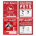 autocollants urgence animaux compagnie chiens chats oiseaux pompe incendie numéro d'urgence graphique informatif stickers