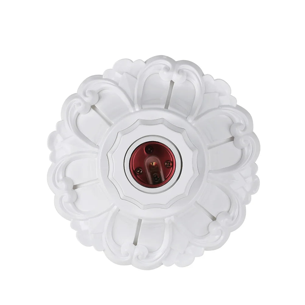 supports lampe blanc plissé moderne E26 E27 certification ROHS UL LVD CEM ABS