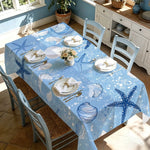 nappe imperméable polyester bleu clair motif étoiles mer moderne mariage fête