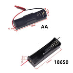 boîtes rangement batteries 18650 AA noires clips pratiques emplacements multiples