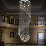 suspension lumineuse moderne cristal transparentes acier inoxydable led haute luminosité invisible multifonctionnelle