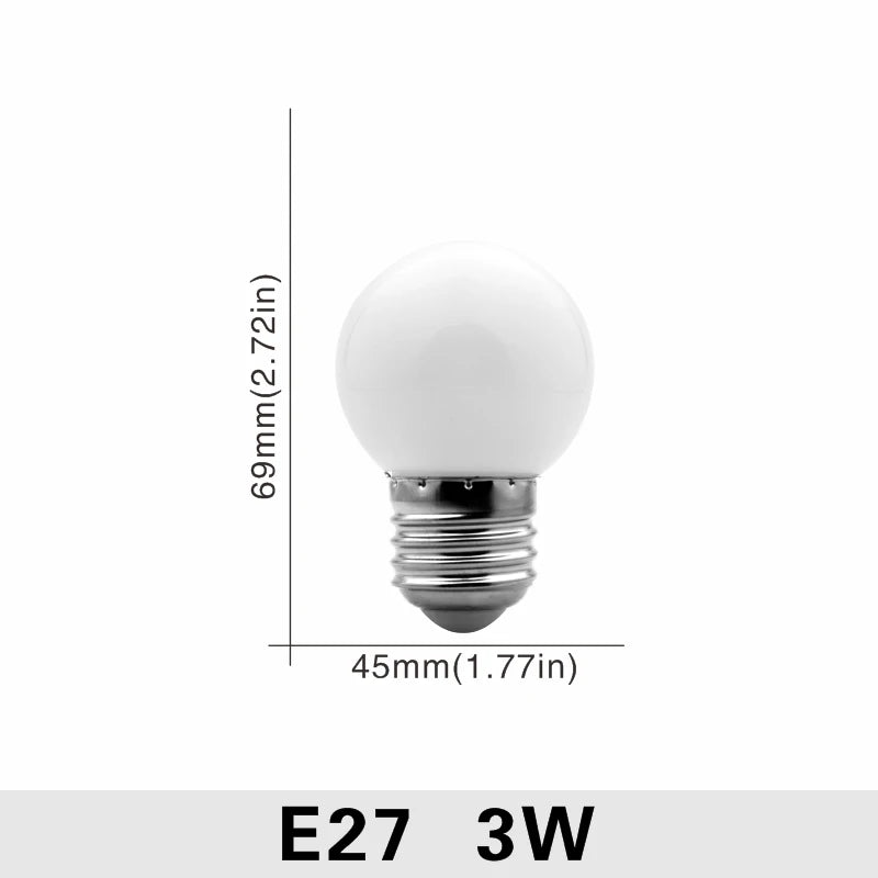 Ampoules LED E27 E14 blanc froid moderne 50000h 85+CRI 3W 20W