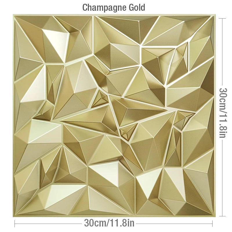 panneau décoratif 3d moderne triangles géométriques blanc adhésif opacité plastique