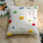 taies d'oreiller brodées chat yeux velours jaune noir modernes décoratives lit voiture 45x45