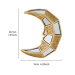 Miroir décoratif lune or texture sculptée moderne bohème transparenceOpaque chambre
