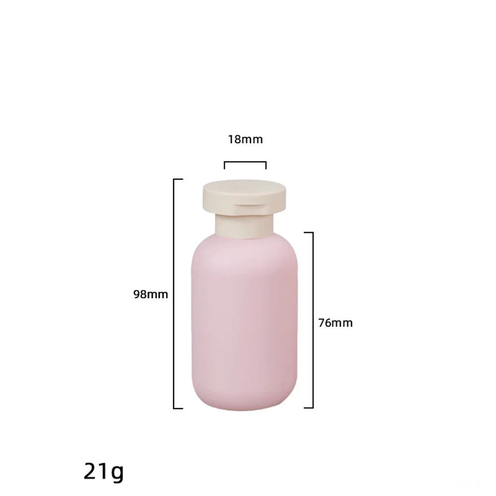 flacon cosmétique rose pâle 200ml 300ml bouchon blanc moderne salon
