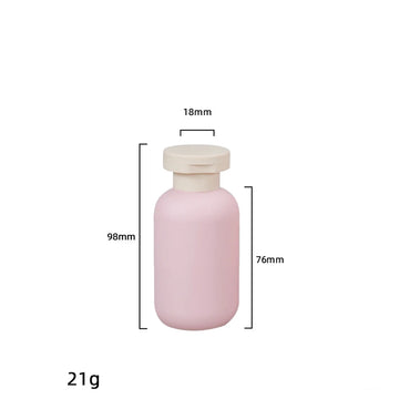 flacon cosmétique rose pâle 200ml 300ml bouchon blanc moderne salon