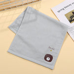 serviette main coton animée dessins animaux mignons enfant noël vert pastel roseclair bleuclair
