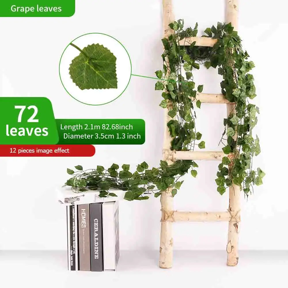guirlande artificielle feuilles lierre vert décoration jardin intérieur fête mariage extérieur plante vigne