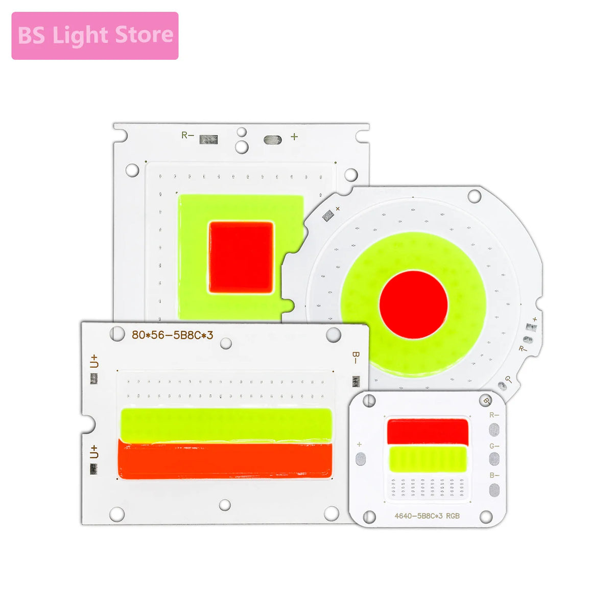 plaque led rgb 50w blanc rouge vert moderne perforations câbles connexion
