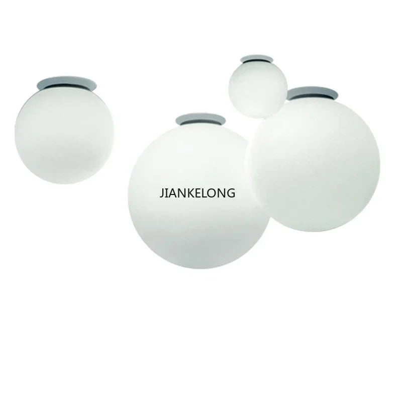 lampe moderne blanche verre rond lisse éclairage intérieur contemporain murale autonomes