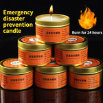 bougies urgence sans fumée 15h 24h orange pratique survie camping maison longue durée