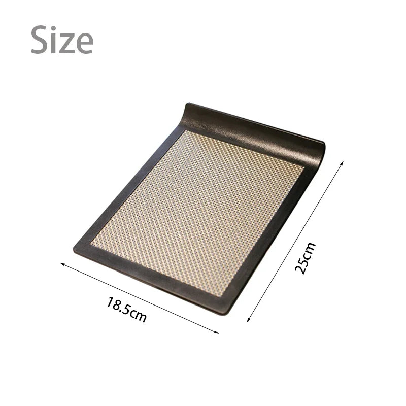 plateau rectangulaire mélamine noir texture points moderne rangement cuisine eau domestique wabi sabi