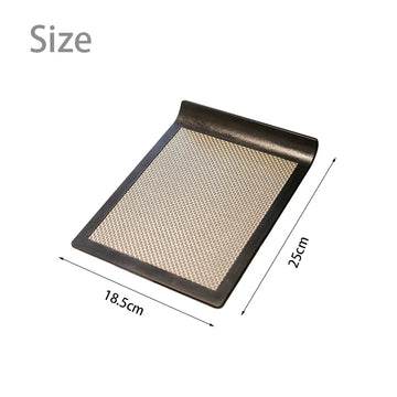 plateau rectangulaire mélamine noir texture points moderne rangement cuisine eau domestique wabi sabi