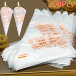 sacs pâtisserie blancs imprimés triangles oranges nozzles décorateurs desserts usage unique environnement respectueux stockage