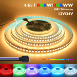 ruban led flexible rgbw rgbww 12v 24v 60 108 120 leds/m adhésif modernes diodes