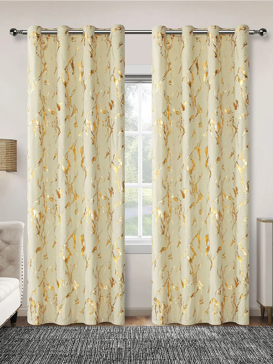 rideaux moderne motif doré abstraits polyester européen français chambre salonhôtel