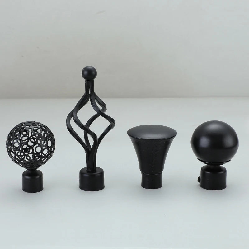 tiges rideau noires blanches perforées lisses modernes clips accessoire décoration maison
