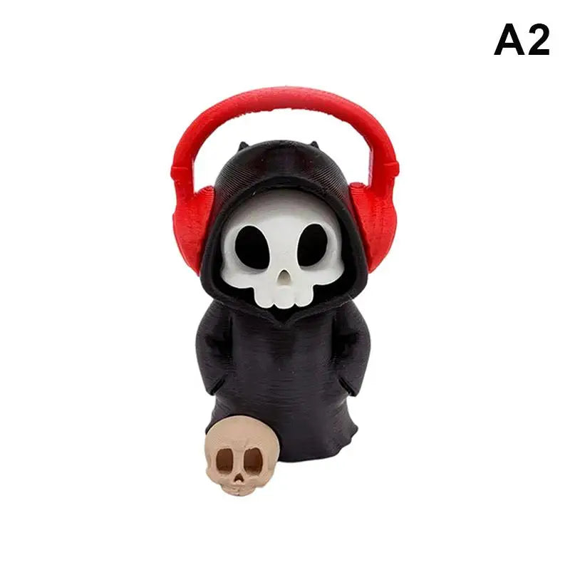 figurines squelette crâne bonbons casque livre halloween decoration maison erotique cartoony