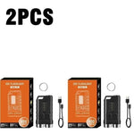 lampe torche rechargeable portable led porte clés compact moderne boutons commande noir transparent