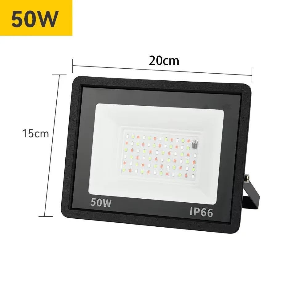 projecteur led rgb 220v ip66 étanche noir moderne bras articulé cordon long
