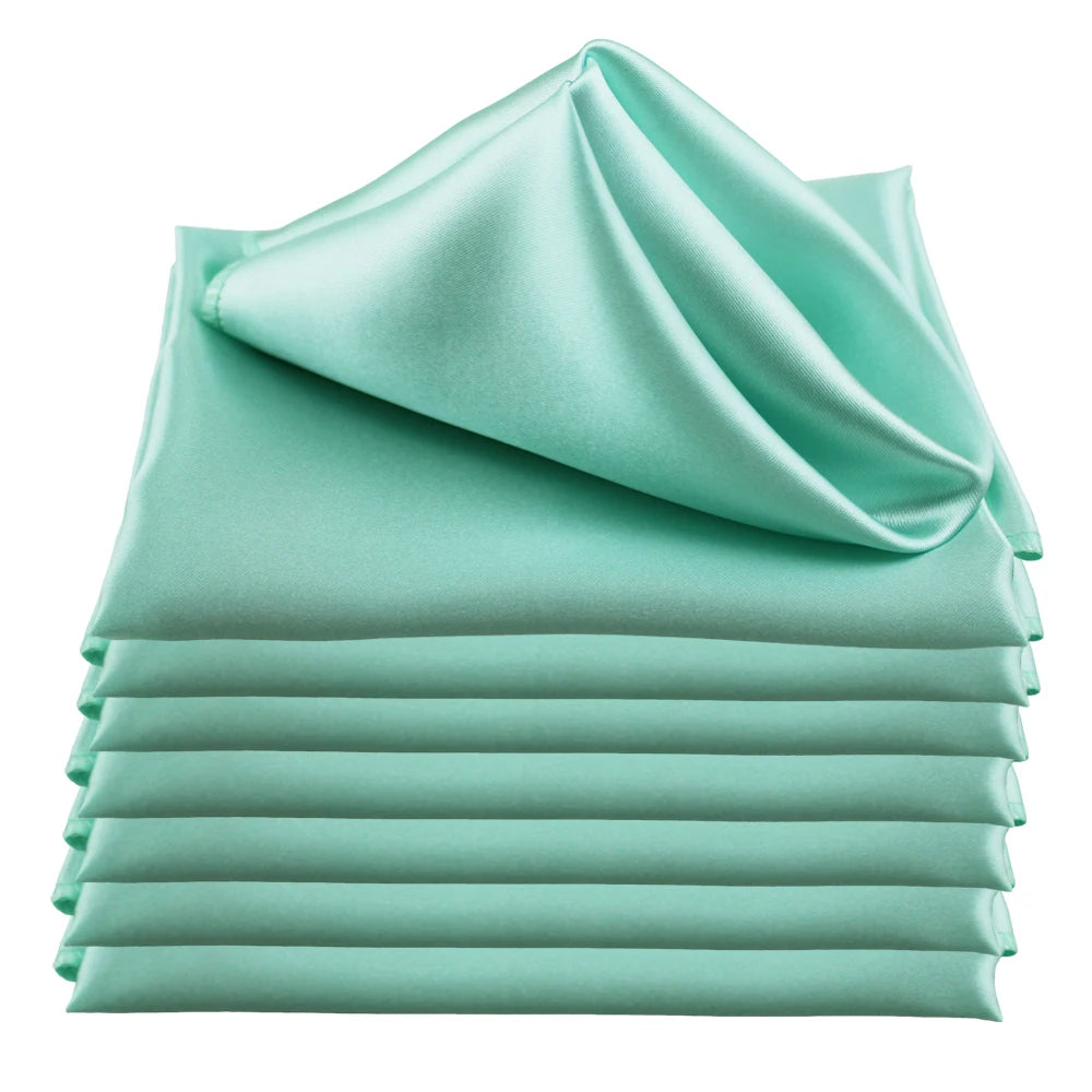 serviettes table satin carrées mariage décoration fête couleur unie classique