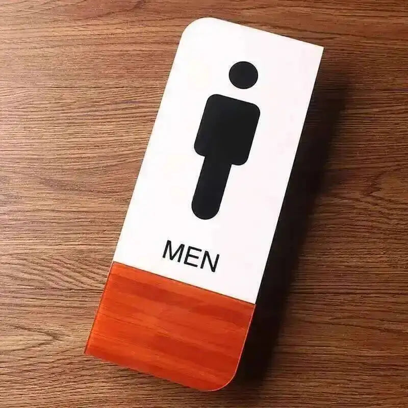 panneau toilettes homme femme adhésif acrylique noir blanc boisclair minimaliste symboles textes