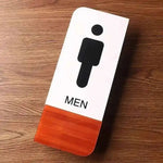 panneau toilettes homme femme adhésif acrylique noir blanc boisclair minimaliste symboles textes