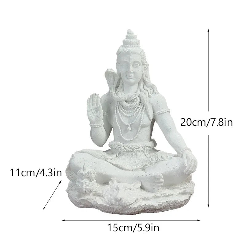 statues religieuses détaillées dorures blanc classique opalescent ornements hindouisme feng shui décoration maison