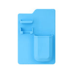 porte accessoires salle bain moderne adhésif brosse dents brosse maquillage rasoir tube dentifrice flacon
