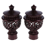 pommes rideau noires ornées motifs floraux élégantes rideau tige 28mm diamètre