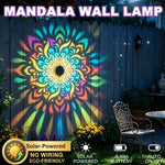 lampe murale solaire led moderne mandala noir doré extérieure hydrofuge instructions inclusées