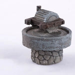miniatures traditionnelles résine bâtiments toitures tuiles détails architecturaux gris noir vert