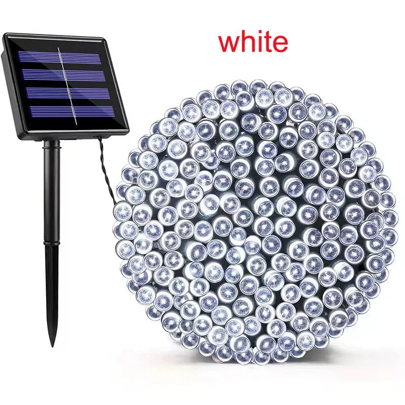 guirlandes lumineuses solaires extérieures modes décoration fêtes arbres maisons