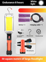 lampe travail led rechargeable 700lm 80w crochet aimant portable rouge noir blanc