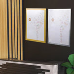 cadre magnétique présentation adhésif doux A4 A3 couleur jaune blanc rouge noir papier motifs