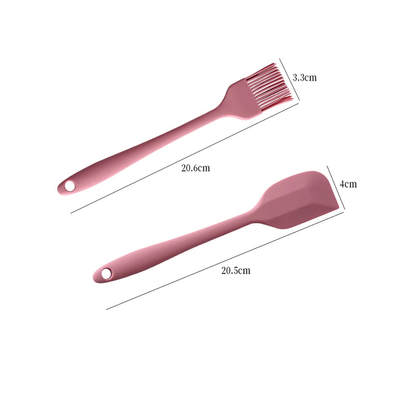 moules gâteaux silicone spatule pinceau pâte set rose clair modernes cuisine