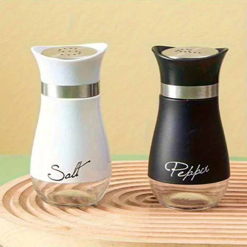 pots sel poivre verre transparent moderne minimaliste respectueux environnement stockage épices deux pièces