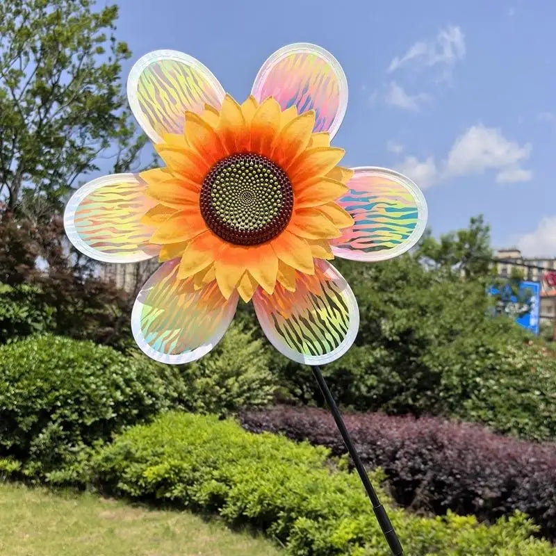 décoratif moderne fleur colorée rayures orange jaune bleu rose vert tringle noire extérieur jardin