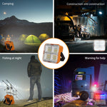 lampe solaire portative orange moderne recharge solaire usb poignée aimant emergency light camping
