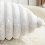 coussins décoratifs carrés rayés peluche douce moderne gris blanc cassé 45x45cm