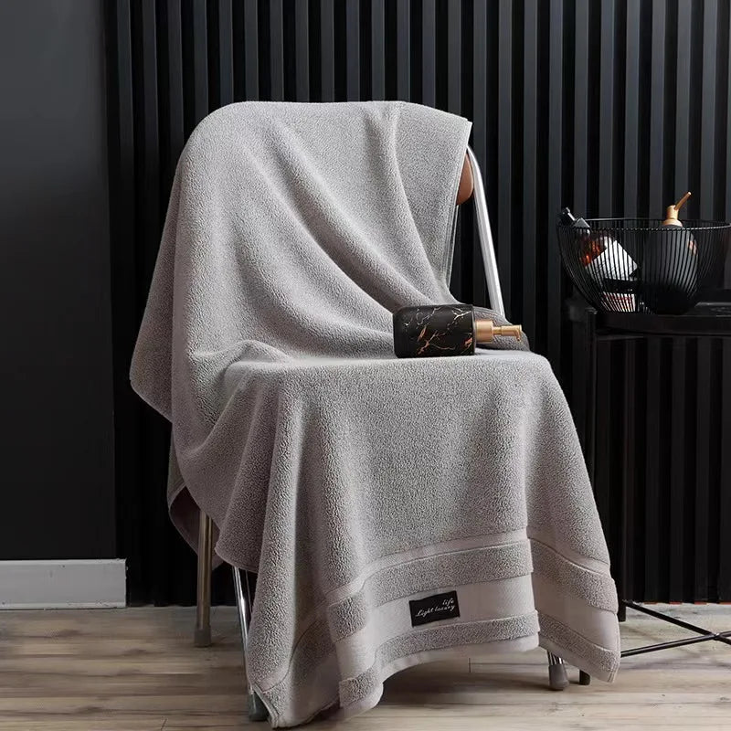 serviettes bain coton gris blanc bleu modernes élégantes absorption durable machine toilette simple