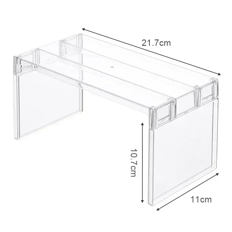 organiseur réfrigérateur transparent moderne adhésif plusieurs compartiments rangement cuisine ecofriendly