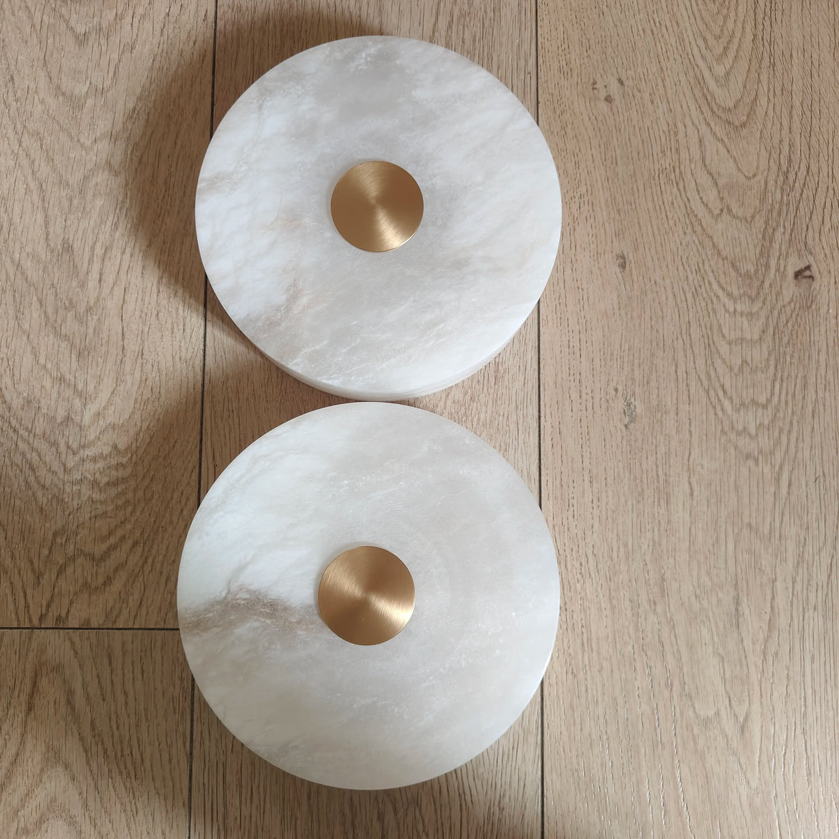 lampe moderne marbre naturel blanc beige brun doré cuivre led cuisine chambre salle manger