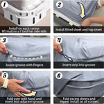 supports drap blanc gris clips antidérapants moderne facile four pack instructions