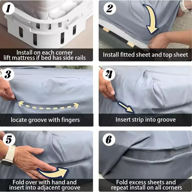 supports drap blanc gris clips antidérapants moderne facile four pack instructions