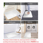 tapis d'entrée gris motif géométrique anti dérapant moderne durable facile nettoyer 50x30cm