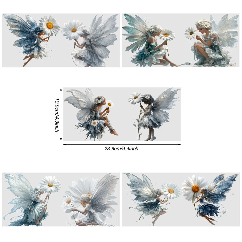 autocollants decoratifs fées fleurs fruits epices tasses bocaux verre metal 16oz transparentes modernes naturels