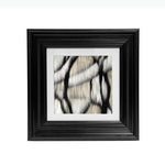 tableau moderne abstrait noir beige gris blanc marbré taches cadre toile salon décoration