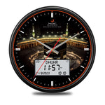 horloge murale moderne horaire azan calendrier hijri affichage numérique analogique İslam motifs